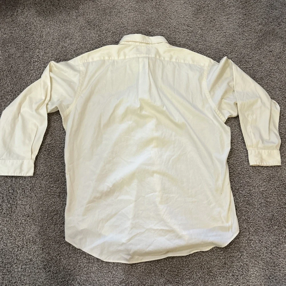 Ralph Lauren Shirt Men's 17 X 34 Yarmouth‎ Yellow Button Down L/S